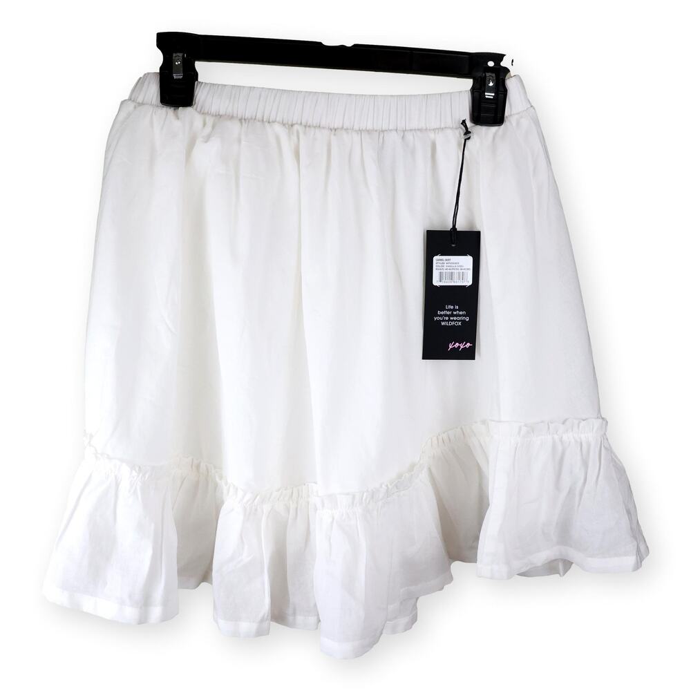 XOXO Wildfox White Carmel Skater Skirt M NWT
